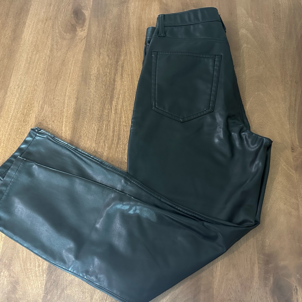 Abercrombie & Fitch Black Vegan Leather Pants
